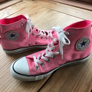 Converse High Tops Hot Pink Women's Size 9